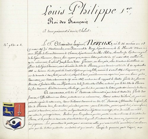 Transmission du blason Greiner